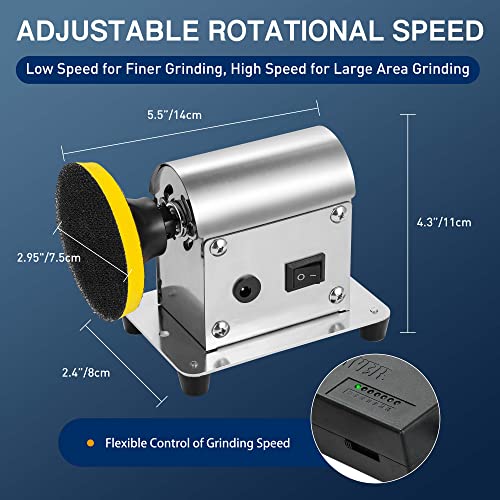 Winartton Electric Resin Polishing Machine, Resin Sanding and Polishing Kit Sander, 90W 7-Speed 24V, Including 26 PCS Sandpaper Resin Grinding Winartton