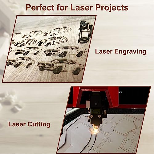 Frylr Walnut Plywood 8pcs - 12"x12"x1/8" A/A Grade Walnut Plywood Wood Sheets - 3MM Thickness Unfinished Wood for Crafts, Laser Cutting and Frylr