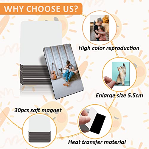10pcs Sublimation Magnets Blanks, Enlarge 4 x 6 Inch Sublimation Refrigerator Magnet Blanks Personalized Fridge Decorative for Home Wall Decor DIY Qomork