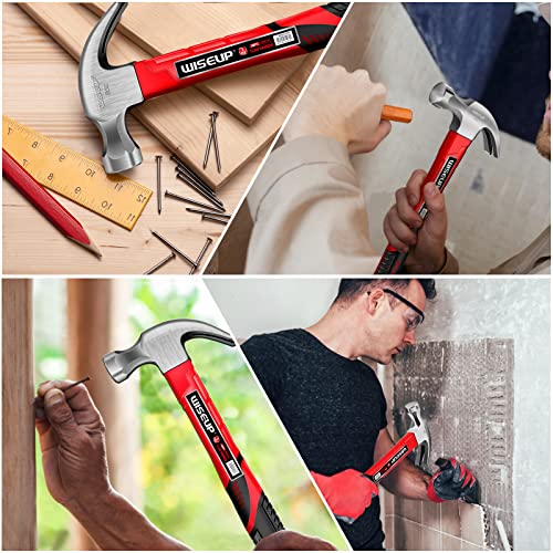 Hammer and nails Set 560pcs Wall Nails & Finish Nails For Hanging Pictures Small Hammer Set 8oz Tape Measure 10ft Basic Woodwork Tool Kit For Home WISEUP