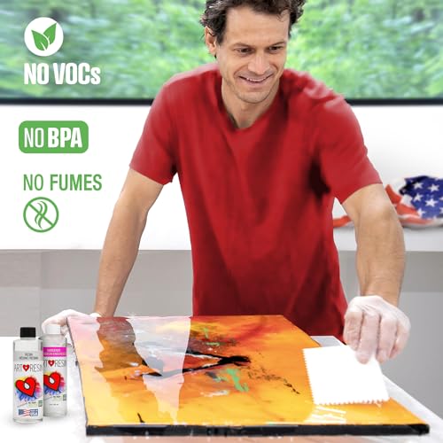 ArtResin - Epoxy Resin - Clear - Non-Toxic - 16 oz (8 oz Resin + 8 oz Hardener) (474 ml) ArtResin