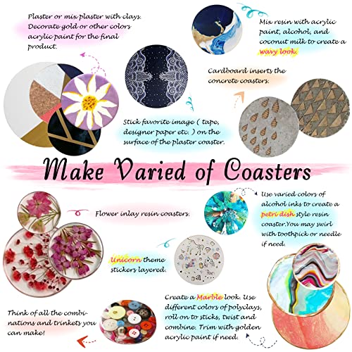 FUNSHOWCASE Mini 6-Cavity Disc Cake Pie Custard Tart Resin Coaster Silicone Molds Fluted 2-Bundle FUNSHOWCASE