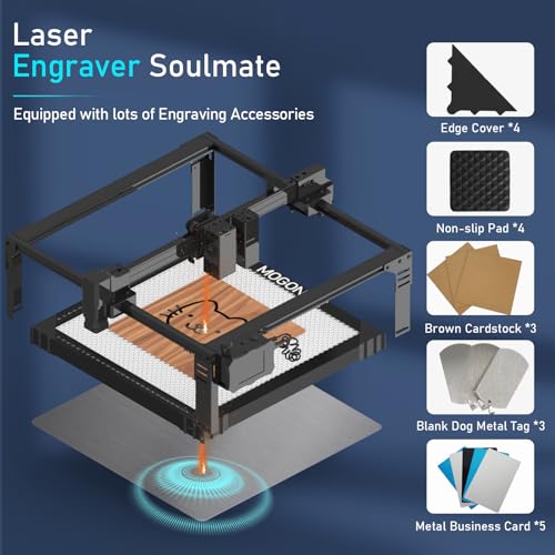 Mogonice Honeycomb Laser Bed 445x445mm 17.5''x17.5'', Magnetic Steel Honeycomb Working Table for Laser Engraver, Fast Heat Dissipation, Table mogonice