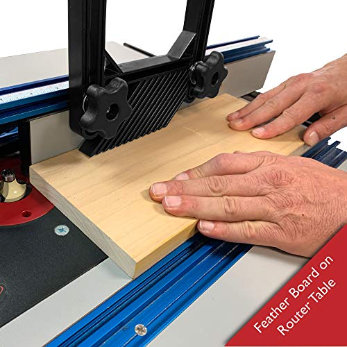 4 Piece Woodworking Safety Kit with Feather Board Magnetic Handle Push Stick Straight Handle Push Block and Angled Handle Push Block Ideal for Table Fulton