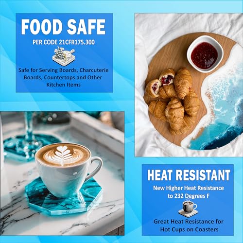 Epoxy Resin Art Resin Crystal Clear Formula- The Artist's Resin for Coating, Casting, Resin Art, Geodes, Tabletop, Bar Top, Live Edge Tables, River NAKED FUSION