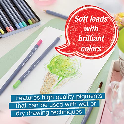 Faber-Castell Goldfaber Aqua Watercolor Pencils Gift Set - 36 Count, 12 Pastel and 24 Standard Colors, Water Coloring Pencils for Adults Faber-Castell
