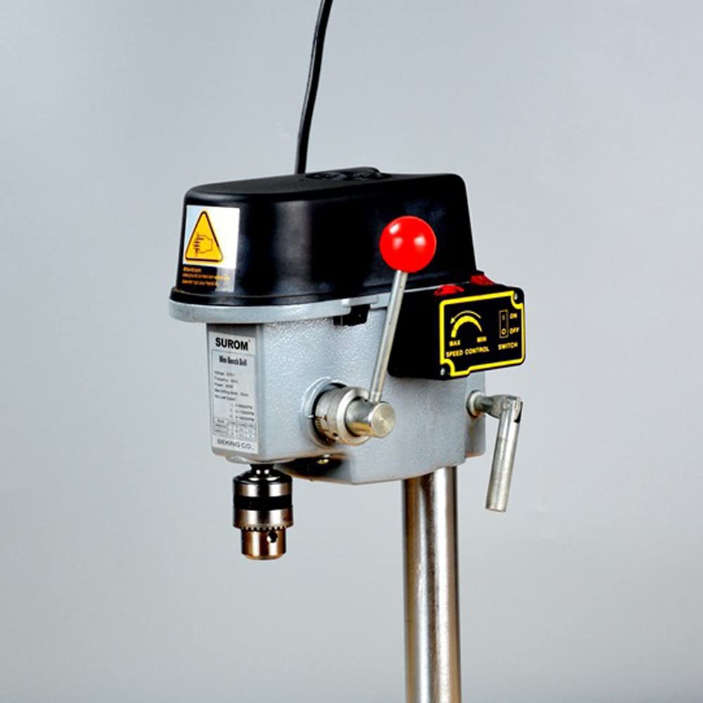 340W Mini Drill Press Bench, 110V 3 Speed Adjustable Benchtop Drill Press, Portable Bench Drill Workbench, Expanding Drilling Machine DIY Craft TFCFL