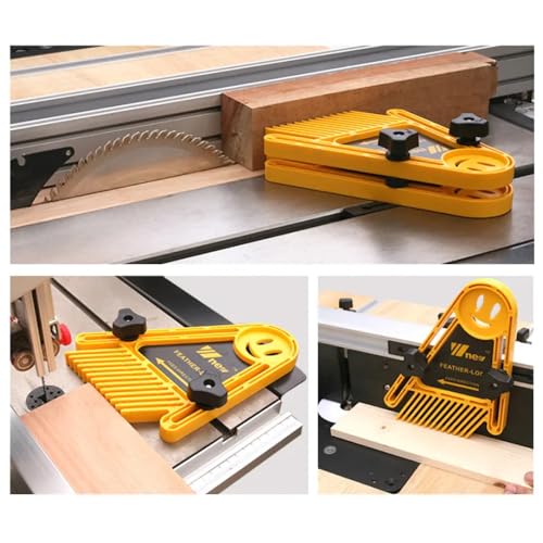 Evwoge Feather Loc Board Set for Woodworking Table Saws Engraving Machine Double Featherboard Push Block for Workbenches Evwoge
