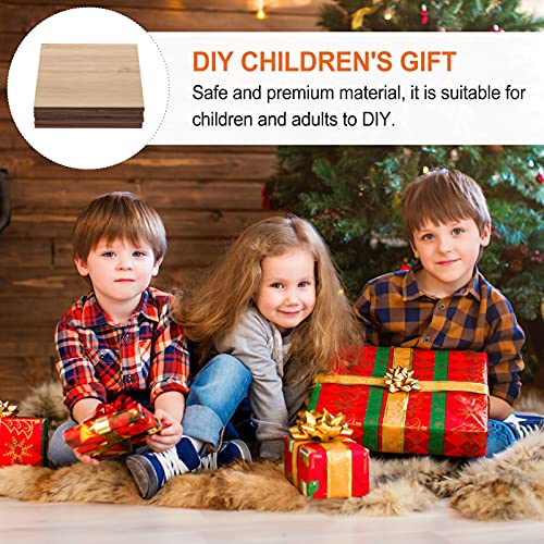 EXCEART Unfinished Craft Wooden Sheets Wood Pieces Blank Bamboo Wood Slices Wooden Square Cutouts for DIY Crafts Painting Staining Coasters 9cm 10Pcs EXCEART