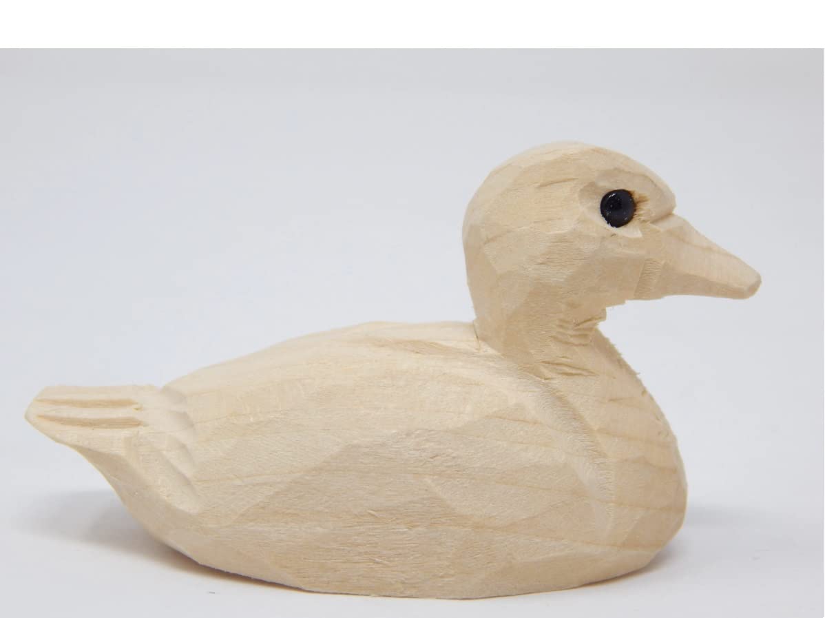 Duck DIY Paint Your Own Personalized Sculpture Wood Craft Figurine Statue Art Small Animal Selsela