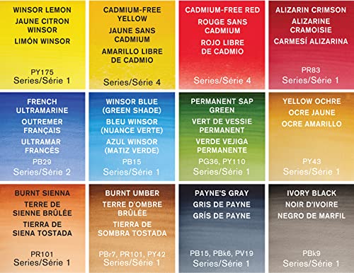 Winsor & Newton Professional Watercolor Paint Set, Compact Set, 12 Half Pans and Accessories Winsor & Newton