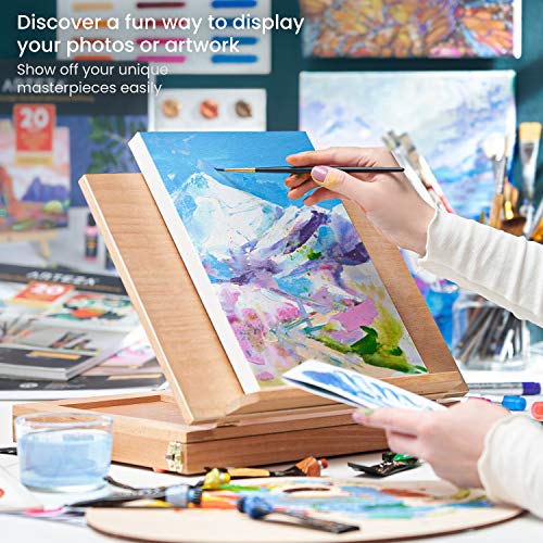 Arteza Acrylic Paper Foldable Canvas Pad, 8x11 Inches, 20 Sheets, DIY Frame, Heavyweight Acrylic Paint Paper, 220 lb, 360 GSM, Acid-Free, Art ARTEZA