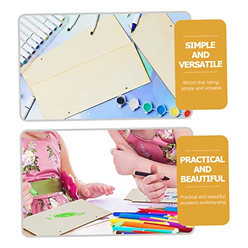 Kisangel Hanging Wooden Sign Unfinished Wood Sign Wood for Crafts Unfinished Wood Slice Rectangular Wooden Sign Crafts Wood Signs Wood Crafts Kisangel