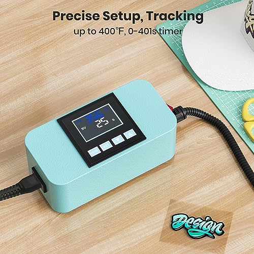 JESIMAIK Hat Press, Heat Press Machine for Caps with 3.15"×5.5" Curved Heating Element & Silicone Platen - No Crease, LCD Digital Temperature & Timer JESIMAIK