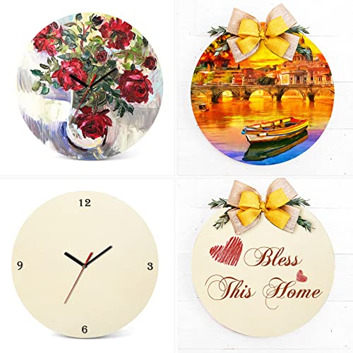 Whaline 18 Inch Wood Circles for Crafts 10Pcs Valentine Unfinished Round Wooden Discs Farmhouse Rustic Wood Sign Door Hanger 3mm Thick Natural Blank Whaline