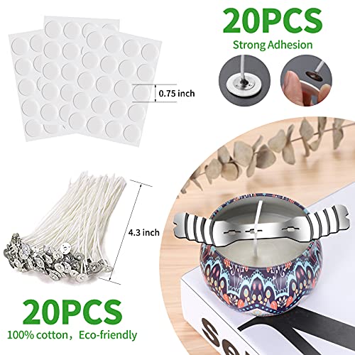 ABK Candle Making Pouring Pot, Candle Making Kit Including 2.5LB Candle Making Pitcher, Candle Wick Holders, Spoon, Wicks, Candle Wick Stickers, ABK