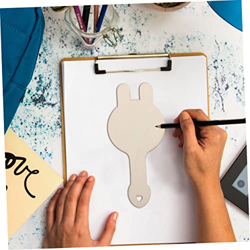 Kisangel 18 Pcs Small Wooden Mirror Natural Mirrors Ornament Unfinished Wooden Handheld Mirror Wood Hand Mirror Unpainted Handheld Mirror DIY Wood Kisangel