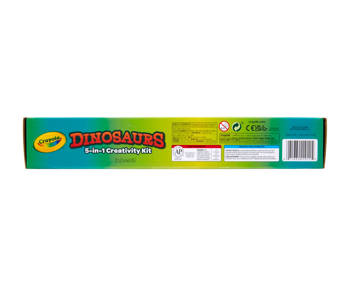 Crayola Dinosaur 5-in-1 Art Kit, Dinosaur Toys Alternative, Gift for Kids, Ages 4, 5, 6, 7 Crayola