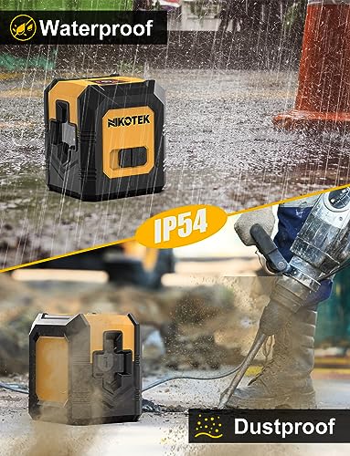 Nikotek Laser Level Self-Leveling Green Beam Horizontal and Vertical Cross-Line Laser for Home Decoration Carrying Pouch, Battery Included Nikotek