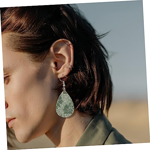 VILLCASE 2 Sets Sublimation Wood Earrings Blanks Unfinished Wooden Earrings Earring Making Kit Rubber Earring Backs Wood Blank Earrings Decorative VILLCASE