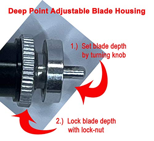Cricut Compatible Deep Point Explore Air Maker - Made in USA Adjustable Blade Housing Scrapbooking Holder German Carbide fine Point Standard deep Cut Bridge Cutters