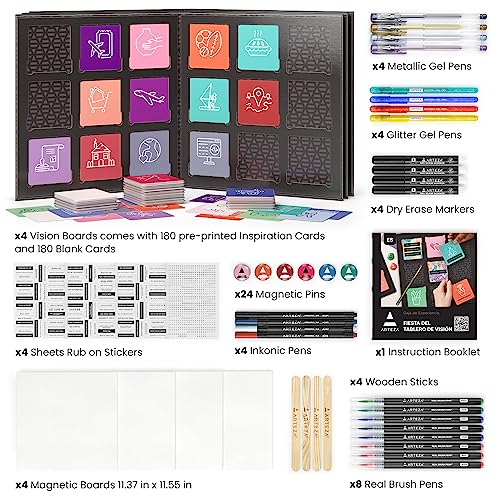 ARTEZA Vision Board Kit, Experience Box | Creative Art & Craft Set for Goal Setting, Party Kit for Group Activities, Business Planning, Personal ARTEZA