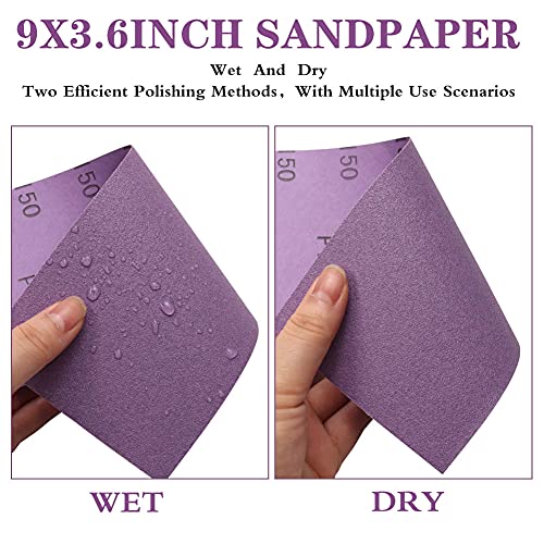 Sandpaper 120 Grit,Wet Dry Sanding Sheets,High Performance Ceramic Abrasive Sand Paper for Wood Furniture Finishing,Metal Grinding,Automotive MAXMAN