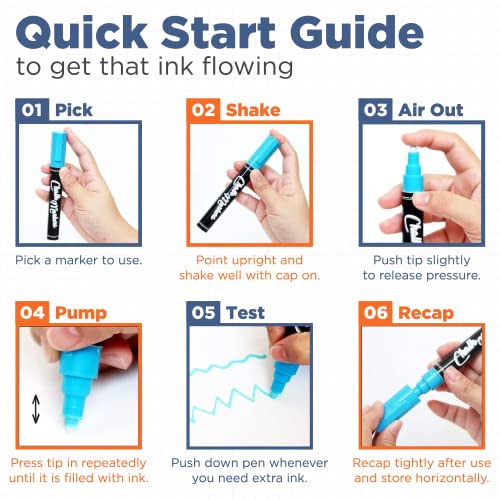 Chalkola Liquid Chalk Markers Erasable (30 Pack 6mm) Pastel + Neon Chalk Pens - Wet Wipe Washable Paint for Chalkboard Sign, Blackboards, Car Window, Chalkola