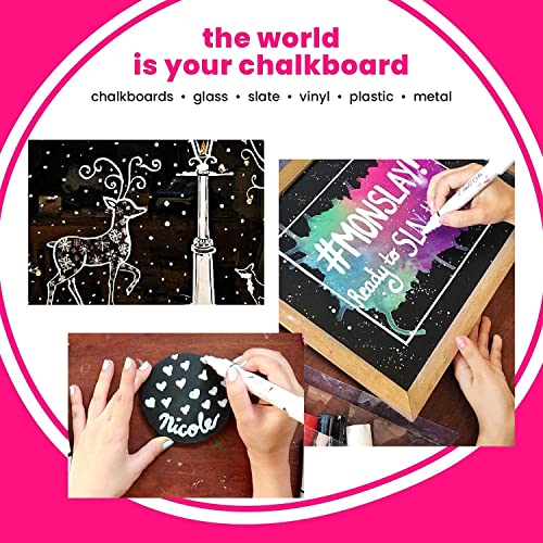 Chalkola 30 Markers 1mm + 4 white 3mm + 6 white Variety Markers Bundle Chalkola