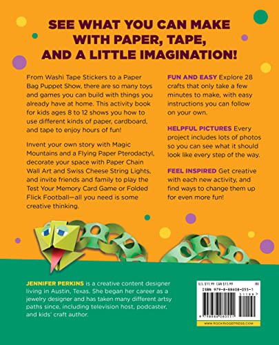 Paper and Tape Crafts: 28 Inventive Activities for Kids Ages 8-12 WoodArtSupply