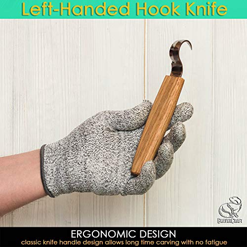 BeaverCraft Wood Carving Hook Knife SK1L for Carving Spoons Kuksa Bowls and Cups Spoon Carving Tools Basic Crooked Knife for Professional Spoon BeaverCraft