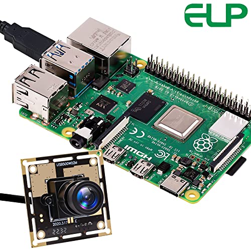 ELP 5mp HD USB Camera Module for Computer Mini UVC USB2.0 Video Embedded Webcam Board with 2.8mm Lens OV5640 Laser Engraver Lightburn Camera,3.3ft/1m ELP