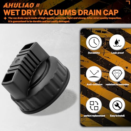 47922 Drain Cap Wet/Dry Vacs, for Shop Vac Drain Cap, New Workshop Vacuums Cleaner Replacement Parts Ahuliao