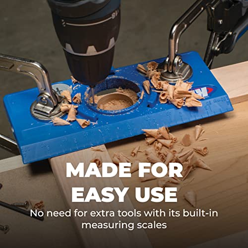 Kreg KHI-Hinge Concealed Hinge Jig - Drill Perfect Holes for Cabinet Hinges & Hardware Installation - Cabinet Door Hinge Tool - Cabinet Hardware Jig KREG