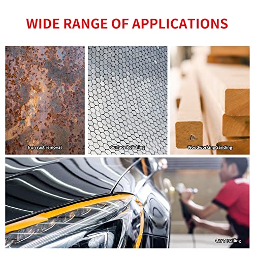 DATOUBOSS Pneumatic Palm Sander Square Air Random Orbital Sander for Car Waxing,Auto Body Work, Wood working Car Polisher Sets with Sanding Pad and DATOUBOSS