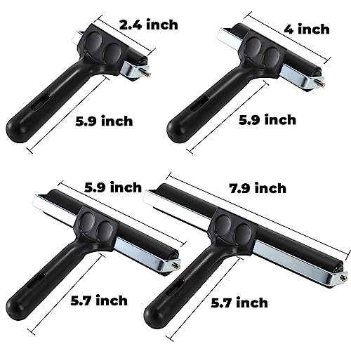 Pumtus 4 Pack Brayer Roller, Rubber Printmaking Brayers, Black Brayer Tool Paint Brush, Ink Applicator Art Craft Oil Painting Tool for Printmaking, Pumtus