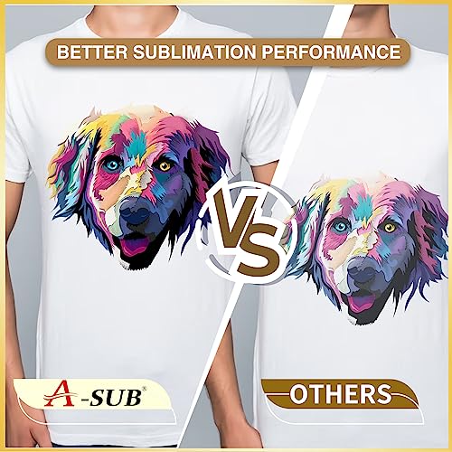 A-SUB Sublimation Starter Kit with Sublimation Paper and Sublimation Ink, 120g Sublimation Paper 8.5X11 Inch and 480ML CMYK Sublimation Ink Bundle A-SUB