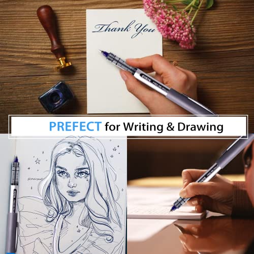 EYEYE Blue Fine Tip Pen, Bullet Tip Liquid Ink Rollerball Pens, 0.7mm Pens Fine point, Free Ink Roller Fine Tip Pens, Blue Ink Liquid Rollering Pens, EYEYE