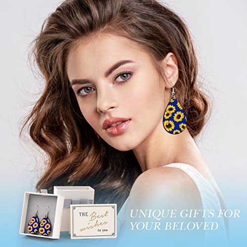 HTVRONT Sublimation Wood Earring Blanks Bulk - 50 Pcs with Blue Protective Film - Unfinished MDF Teardrop Earrings for Sublimation Printing with HTVRONT