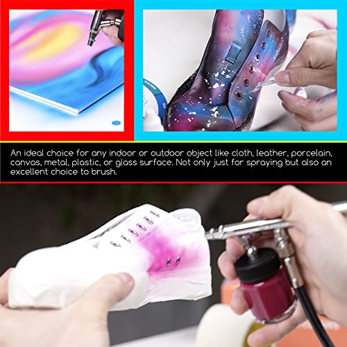 MEEDEN Airbrush Paint Set, 60 Colors/30ml Airbrush Paints Contain Metallic and Neon Paints, Ready to Spray, Water Based, for Wood, Models, Leather MEEDEN