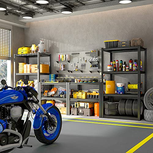 Raybee Garage Shelving Adjustable Storage Shelves 4 Tier Metal Shelving Unit Industrial Metal Shelves for Storage Garage Shelf Storage Rack for Raybee