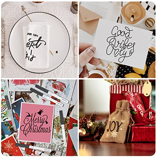 REALIKE Variety Pens for Cricut Maker 3/Maker/Explore 3/Air 2/Air,Black Pens Set of 7Pack Include Fine Point Pen,Glitter Gel, Marker, Calligraphy REALIKE