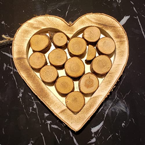 Gmark Natural Wood Slices 1"-1.5" Unfinished Round Discs 50 ct, Tree Bark Wooden Circles for DIY Crafts GM1083 Gmark