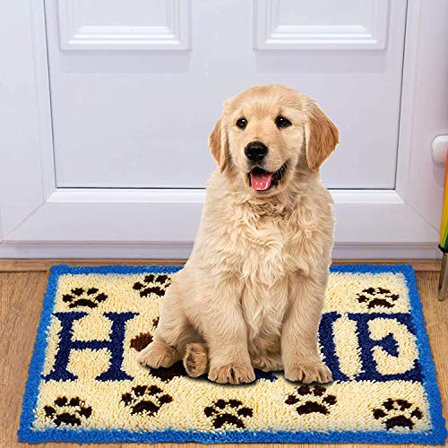 3D Latch Hook Kits Rug,with Printed Canvas,Christmas Decor Carpet Embroidery Tapestry Cross Stitch Kit DIY Handmade Rug Cushion MeetBSelf