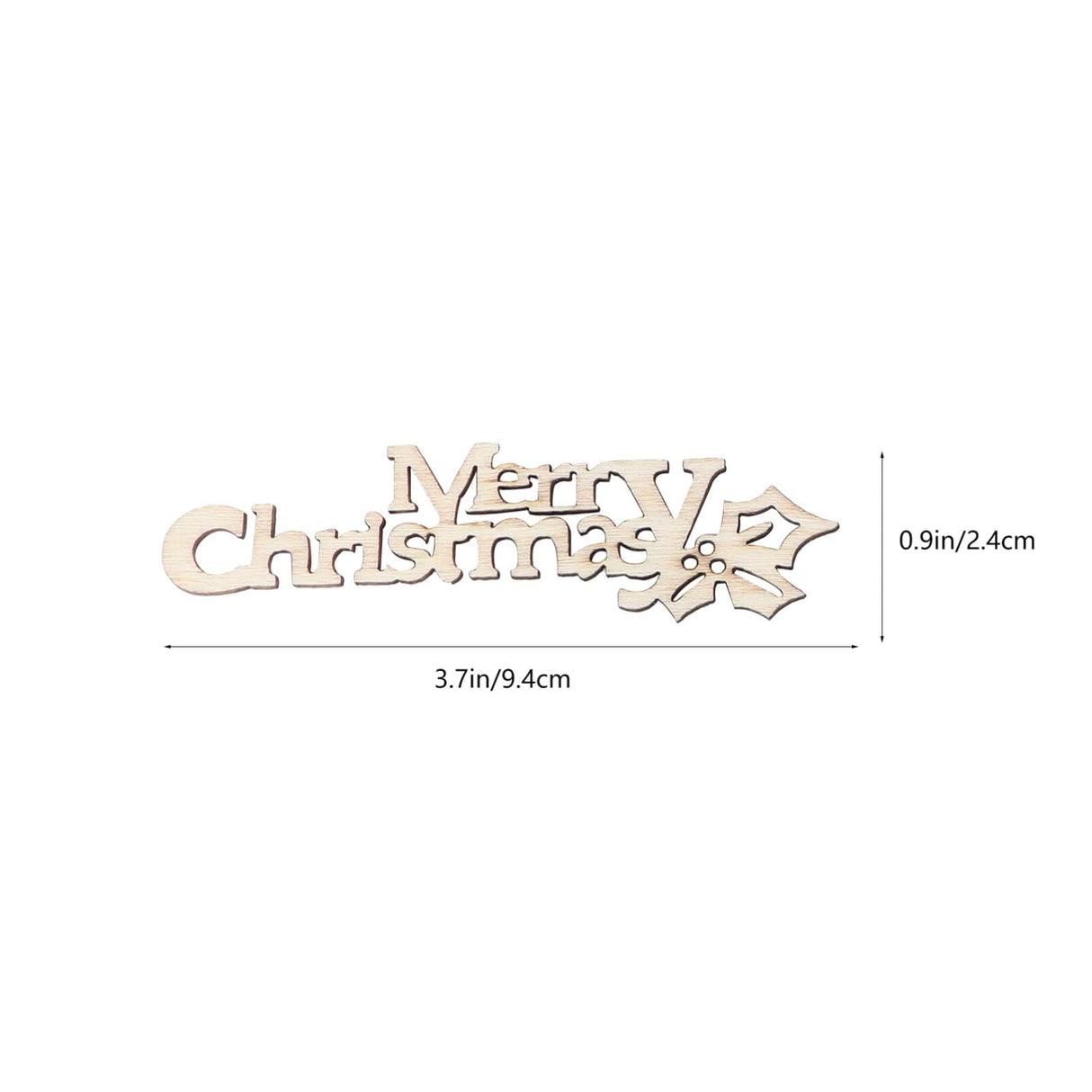 BESTOYARD 20pcs Merry Christmas Wooden Cutout Unfinished Wood Letter Piece Slice Embellishment for DIY Scrapbooking Xmas Sewing Crafts BESTOYARD