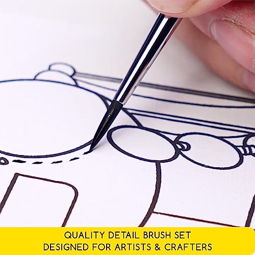 MEEDEN Miniature Paint Brush Set,15 Tiny Professional Fine Tip Detail Paint Brushes, Detailing Paintbrushes for Acrylic Watercolor Oil Painting- MEEDEN