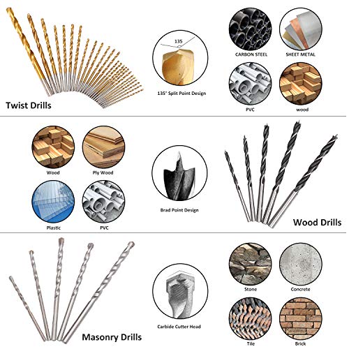 KingTool Drilling and Driving Accessory Kit (KingTool 318-Pieces Screwdriver and Drill Bit Set) KINGTOOL