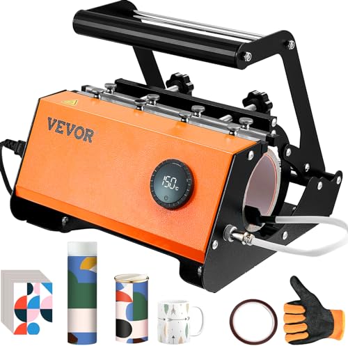 VEVOR Tumbler Heat Press Machine for 30oz 20oz Subliamtion Blank Skinny Tumbler Glass Jar Can & 11-15OZ Mugs, Mug Tumbler Press with 20pcs Paper Heat VEVOR