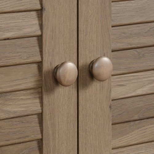 Sauder Harbor View Storage Pantry Cabinet, L: 35.43" x W: 16.73" x H: 61.02", Salt Oak finish Sauder