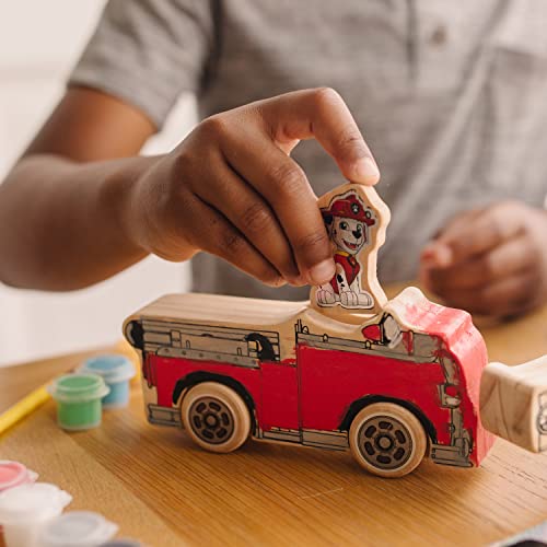 Melissa & Doug PAW Patrol Wooden Vehicles Craft Kit - 3 Decorate Your Own Vehicles, 3 Play Figures Melissa & Doug